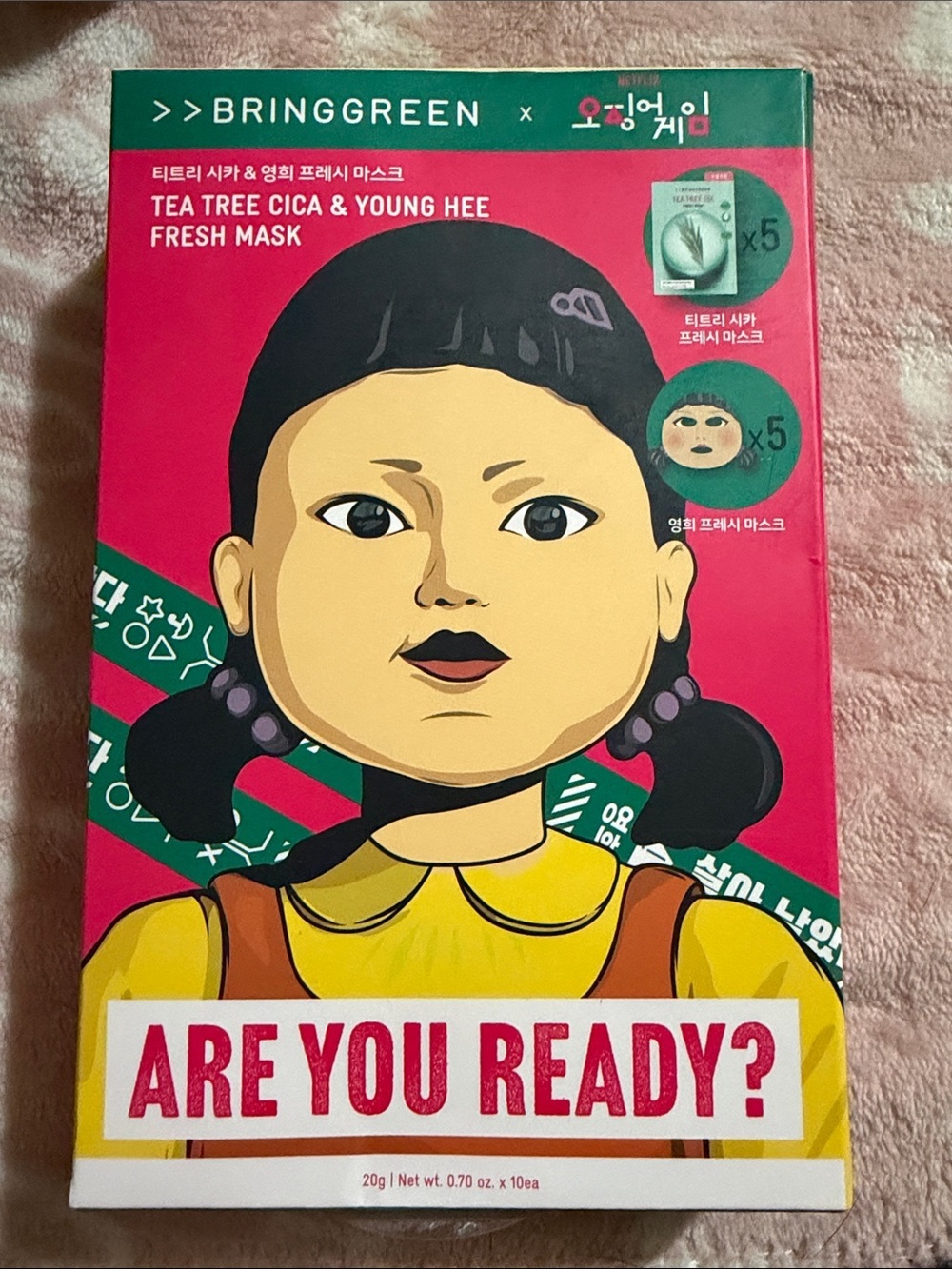 BRINGGREEN Tea Tree Cica & Young Hee Fresh Face Masks
